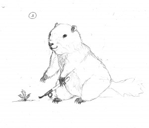 Gus Groundhog sketch #3