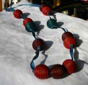 Anthropologie-inspired Reclaimed Thread Bead Necklace