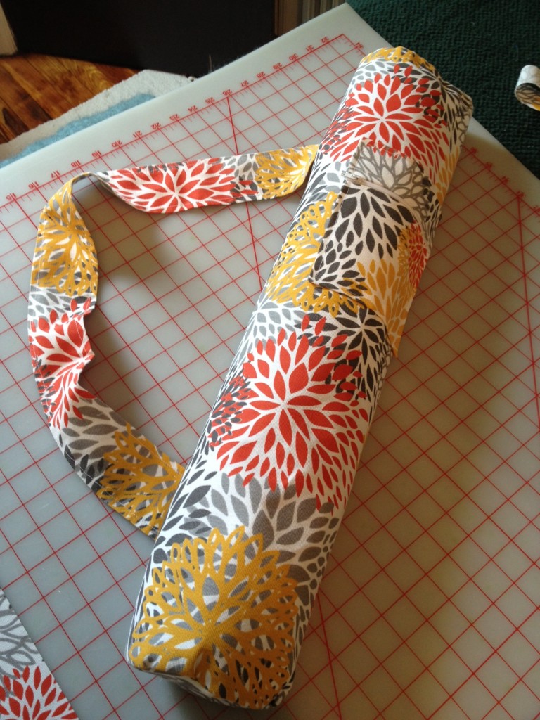 Finished yoga mat bag
