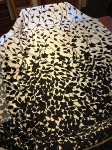 black and white vine fabric