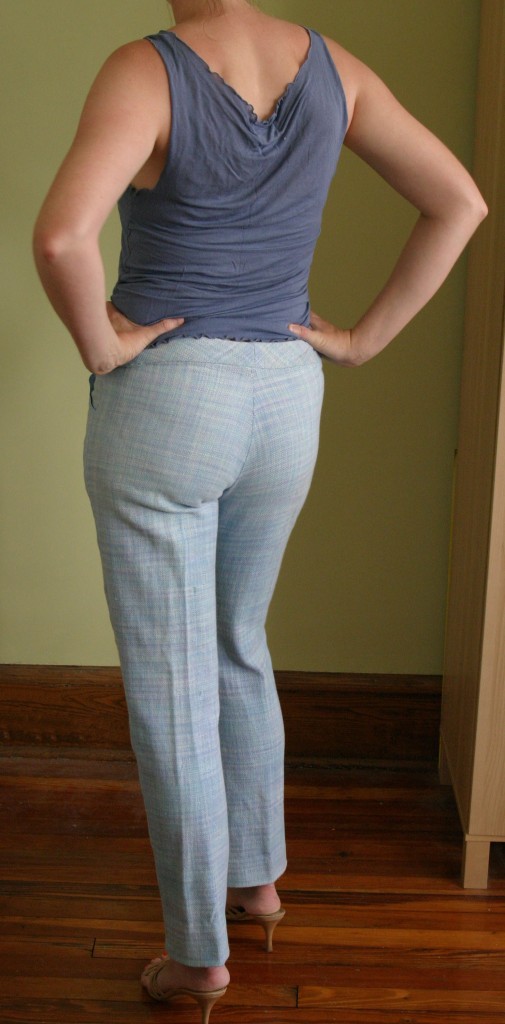 Pants alteration - back view