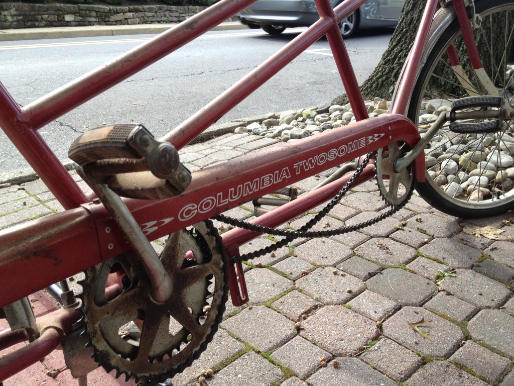 Tandem bicycle - chain guard detail