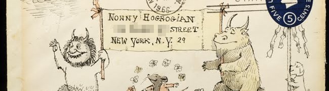 Envelope drawn by Maurice Sendak