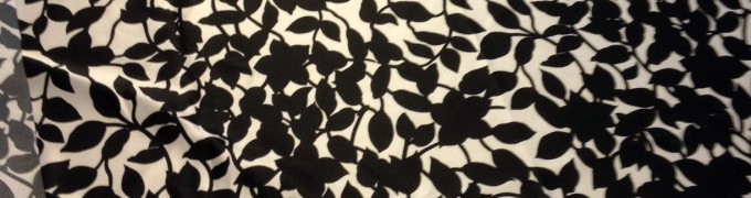 black and white vine fabric