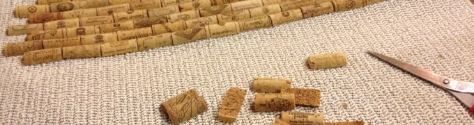 Cork bathmat in progress